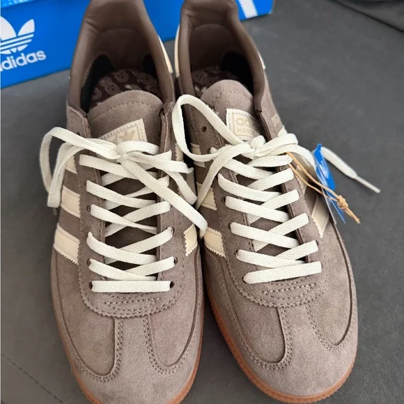 Adidas Unisex Taupe Suede Sneakers